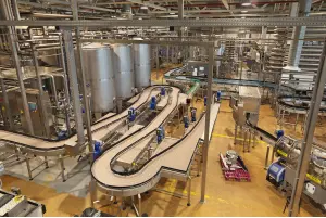 A View of the Main Floor of a Brewing/Manufacturing Plant